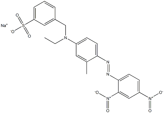 3-[N-Ethyl-N-[4-[(2,4-dinitrophenyl)azo]-3-methylphenyl]aminomethyl]benzenesulfonic acid sodium salt,,结构式