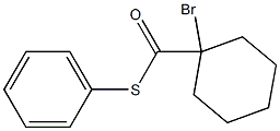 1-Bromocyclohexane-1-carbothioic acid S-phenyl ester,,结构式