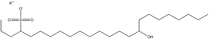 16-Hydroxytetracosane-4-sulfonic acid potassium salt 结构式