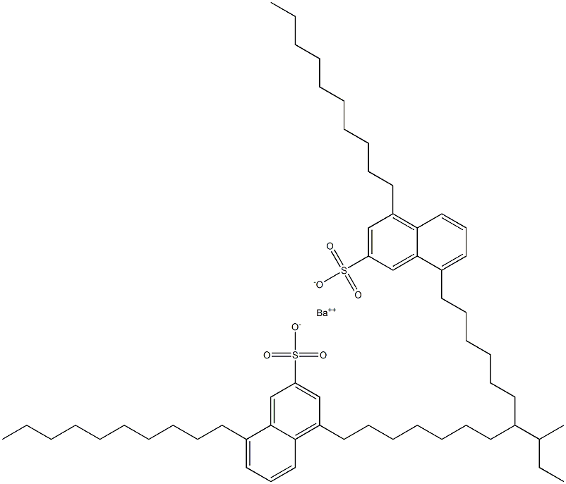 ビス(4,8-ジデシル-2-ナフタレンスルホン酸)バリウム 化学構造式