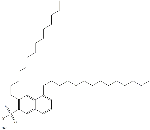 3,5-Ditetradecyl-2-naphthalenesulfonic acid sodium salt 结构式