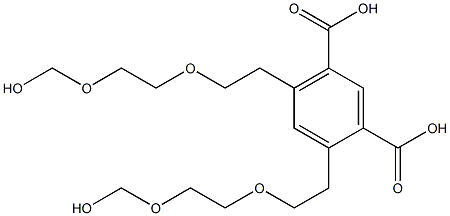 4,6-Bis(7-hydroxy-3,6-dioxaheptan-1-yl)isophthalic acid 结构式