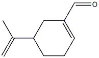 5-イソプロペニル-1-シクロヘキセン-1-カルボアルデヒド 化学構造式