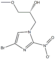 (R)-2-(4-Bromo-2-nitro-1H-imidazol-1-yl)-1-methoxymethylethanol Struktur