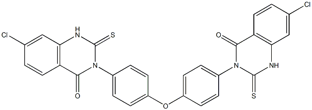 3,3'-[オキシビス(4,1-フェニレン)]ビス[1,2-ジヒドロ-7-クロロ-2-チオキソキナゾリン-4(3H)-オン] 化学構造式