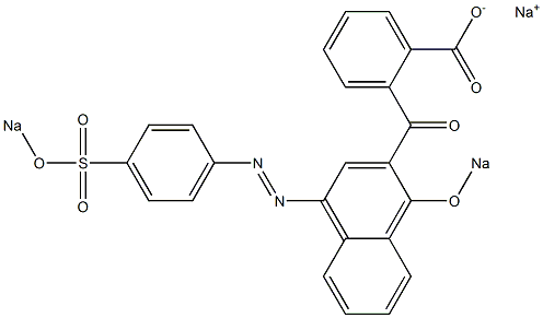 o-[1-Sodiooxy-4-(4-sodiooxysulfonylphenylazo)-2-naphthoyl]benzoic acid sodium salt Struktur