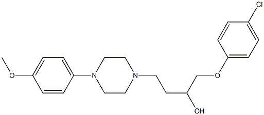1-(4-クロロフェノキシ)-4-[4-[4-メトキシフェニル]-1-ピペラジニル]-2-ブタノール 化学構造式