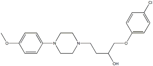 1-(4-Chlorophenoxy)-4-[4-[4-methoxyphenyl]-1-piperazinyl]-2-butanol Struktur