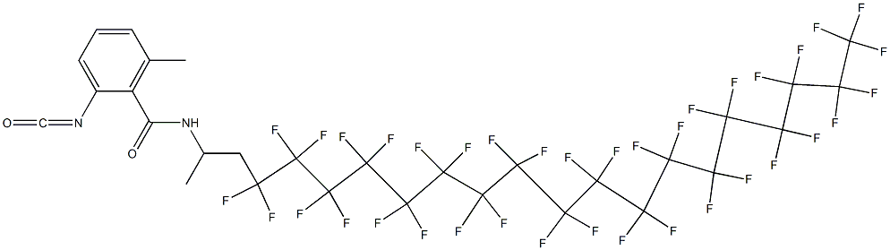 2-Isocyanato-6-methyl-N-[2-(heptatriacontafluorooctadecyl)-1-methylethyl]benzamide Structure