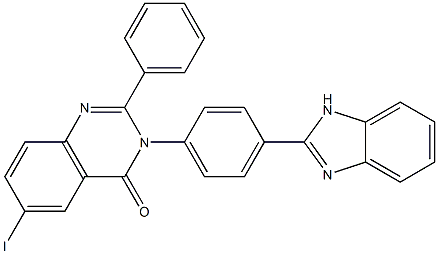 3-[4-(1H-Benzimidazol-2-yl)phenyl]-6-iodo-2-phenylquinazolin-4(3H)-one|