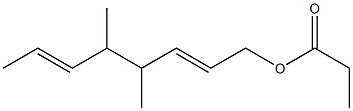 Propionic acid 4,5-dimethyl-2,6-octadienyl ester Structure
