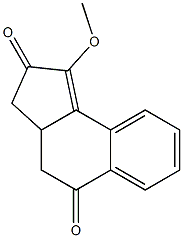 1-メトキシ-3,3a-ジヒドロ-2H-ベンゾ[e]インデン-2,5(4H)-ジオン 化学構造式