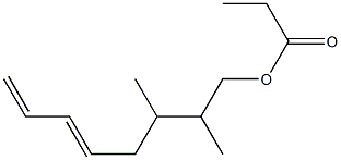 Propionic acid 2,3-dimethyl-5,7-octadienyl ester Structure