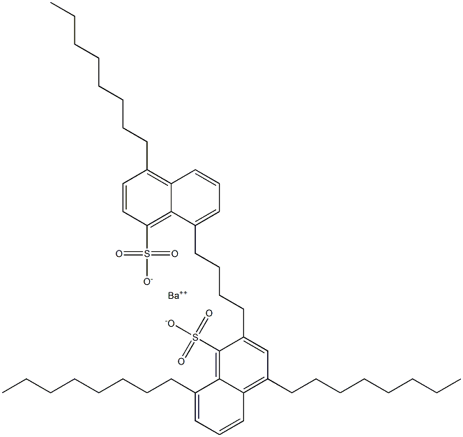 ビス(4,8-ジオクチル-1-ナフタレンスルホン酸)バリウム 化学構造式