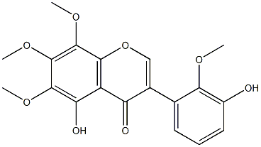 2',6,7,8-Tetramethoxy-3',5-dihydroxyisoflavone,,结构式