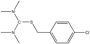 ビス(ジメチルアミノ)[(4-クロロフェニルメチル)チオ]メチリウム 化学構造式