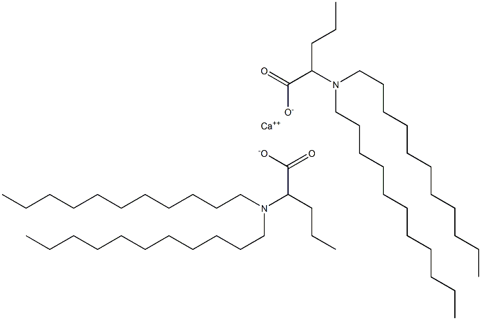 ビス[2-(ジウンデシルアミノ)吉草酸]カルシウム 化学構造式