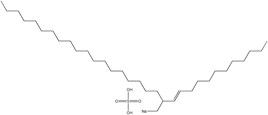 Sulfuric acid 2-(1-dodecenyl)henicosyl=sodium ester salt,,结构式