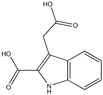 (2-Carboxy-1H-indol-3-yl)acetic acid Structure