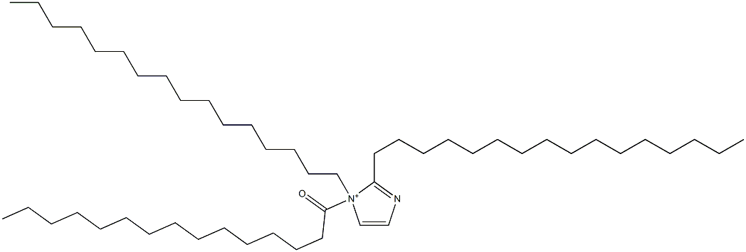 1,2-ジヘキサデシル-1-ペンタデカノイル-1H-イミダゾール-1-イウム 化学構造式