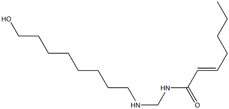 N-[[(8-Hydroxyoctyl)amino]methyl]-2-heptenamide,,结构式