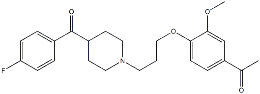 1-[3-(4-Acetyl-2-methoxyphenoxy)propyl]-4-(4-fluorobenzoyl)piperidine Structure