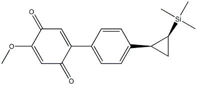 3-[4-[(1S,2S)-2-(Trimethylsilyl)cyclopropyl]phenyl]-6-methoxy-1,4-benzoquinone,,结构式