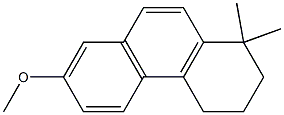 1,2,3,4-テトラヒドロ-7-メトキシ-1,1-ジメチルフェナントレン 化学構造式