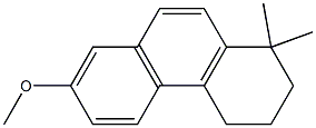 1,2,3,4-Tetrahydro-7-methoxy-1,1-dimethylphenanthrene 结构式