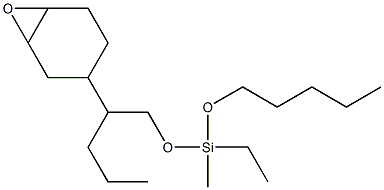 2-(3,4-Epoxycyclohexan-1-yl)ethylmethyldi(pentyloxy)silane Structure