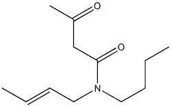 N-(2-ブテニル)-N-ブチル-3-オキソブタンアミド 化学構造式