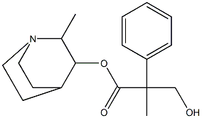 (-)-3-Hydroxy-2-methyl-2-phenylpropionic acid 2-methyl-3-quinuclidinyl ester Structure