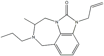 4,5,6,7-Tetrahydro-5-methyl-1-(2-propenyl)-6-propylimidazo[4,5,1-jk][1,4]benzodiazepin-2(1H)-one 结构式