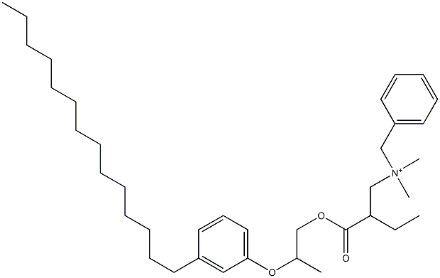 N,N-Dimethyl-N-benzyl-N-[2-[[2-(3-tetradecylphenyloxy)propyl]oxycarbonyl]butyl]aminium,,结构式