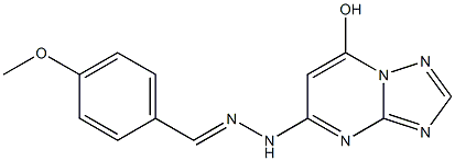 5-[N'-(4-メトキシベンジリデン)ヒドラジノ]-7-ヒドロキシ[1,2,4]トリアゾロ[1,5-a]ピリミジン 化学構造式