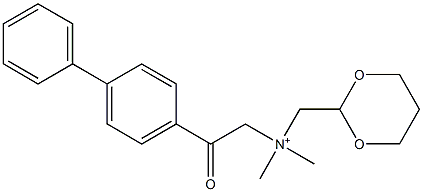 N,N-Dimethyl-N-[(1,3-dioxan-2-yl)methyl]-2-(1,1'-biphenyl-4-yl)-2-oxoethanaminium Structure