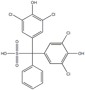 Bis(3,5-dichloro-4-hydroxyphenyl)phenylmethanesulfonic acid