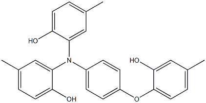 N,N-Bis(2-hydroxy-5-methylphenyl)-4-(2-hydroxy-4-methylphenoxy)benzenamine Structure