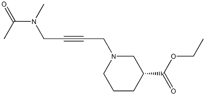 (3R)-1-[4-[(Acetyl)methylamino]-2-butynyl]piperidine-3-carboxylic acid ethyl ester 结构式