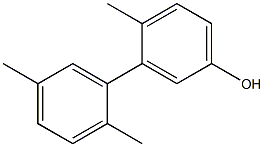 4-メチル-3-(2,5-ジメチルフェニル)フェノール 化学構造式