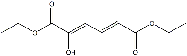 2-Hydroxy-2,4-hexadienedioic acid diethyl ester,,结构式