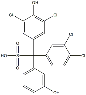 (3,4-Dichlorophenyl)(3,5-dichloro-4-hydroxyphenyl)(3-hydroxyphenyl)methanesulfonic acid