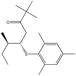 (5S,6R)-5-(2,4,6-Trimethylphenylthio)-2,2,6-trimethyl-3-octanone Struktur