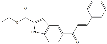 5-[(E)-3-Phenylacryloyl]-1H-indole-2-carboxylic acid ethyl ester,,结构式