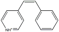 4-[(Z)-2-Phenylethenyl]pyridinium 结构式