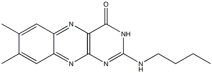 7,8-Dimethyl-2-(butylamino)benzo[g]pteridin-4(3H)-one,,结构式
