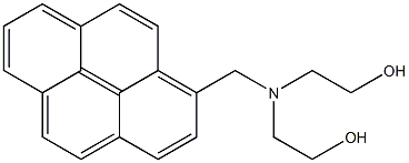 2,2'-[(1-ピレニルメチル)イミノ]ビスエタノール 化学構造式