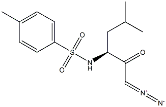 N-[(S)-1-(ジアゾアセチル)-3-メチルブチル]-4-メチルベンゼンスルホンアミド 化学構造式