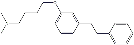 4-[3-(2-Phenylethyl)phenoxy]-N,N-dimethylbutan-1-amine,,结构式