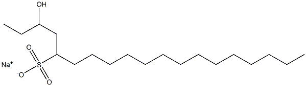 3-Hydroxynonadecane-5-sulfonic acid sodium salt,,结构式